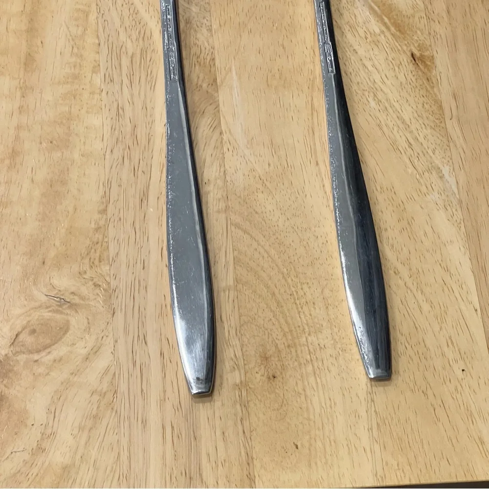 Vintage EKCO Corsair Stainless Steel serving spoons lot of 2